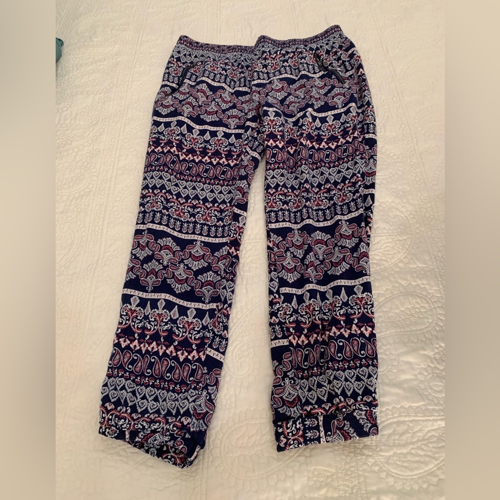 Bongo Lounge Pants Blue Comfy Size Large